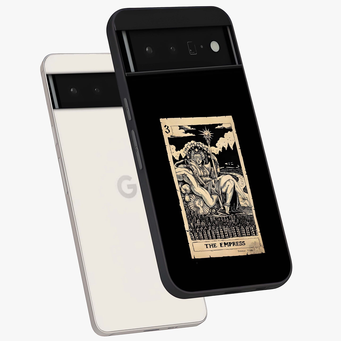 The Empress Glass Case displayed in angled mockup highlighting elegant royal design with majestic aesthetic style.