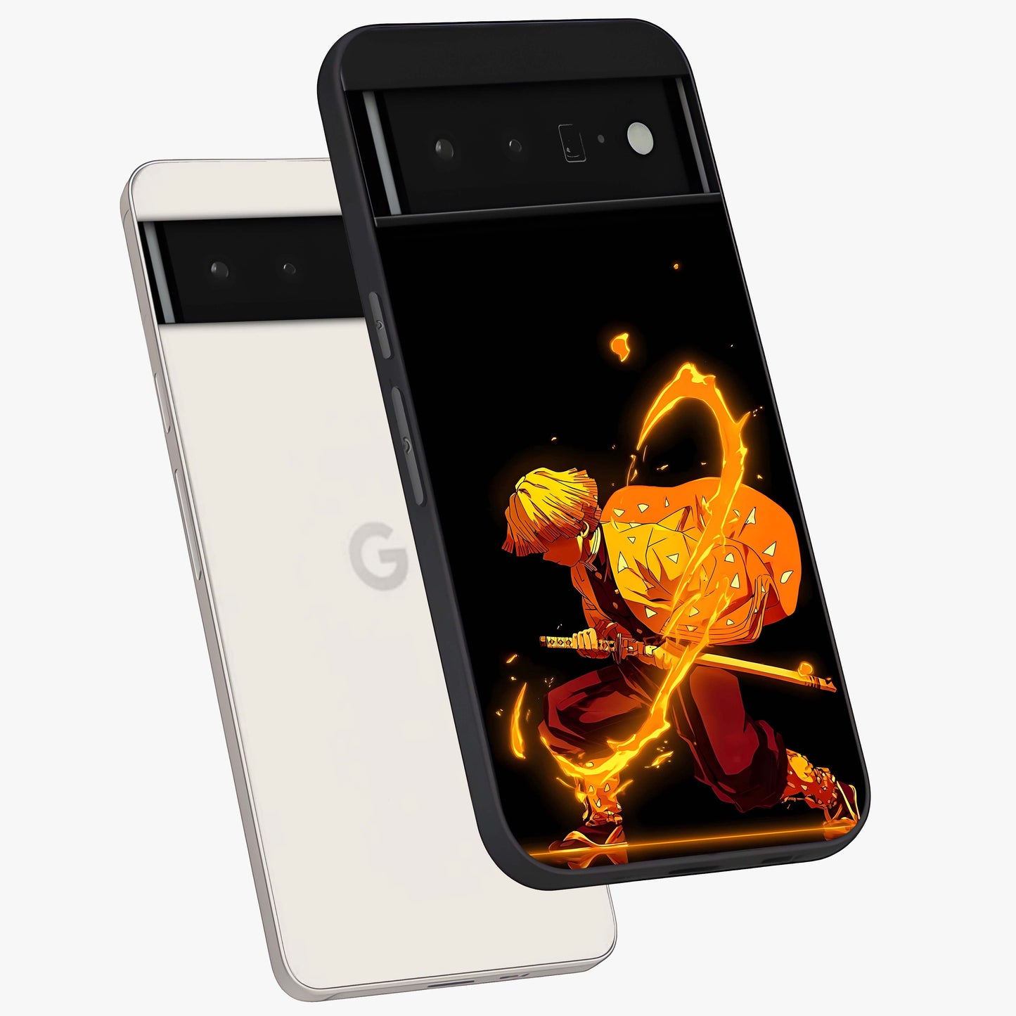 Thunder Flame Execution Glass Case displayed in angled mockup highlighting dramatic fire themed design with intense fantasy aesthetic.