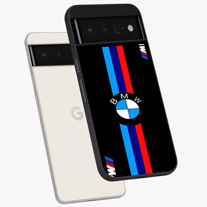 Turbo BMW Beast Glass Case displayed in angled mockup highlighting sleek racing car design with bold automotive aesthetic.