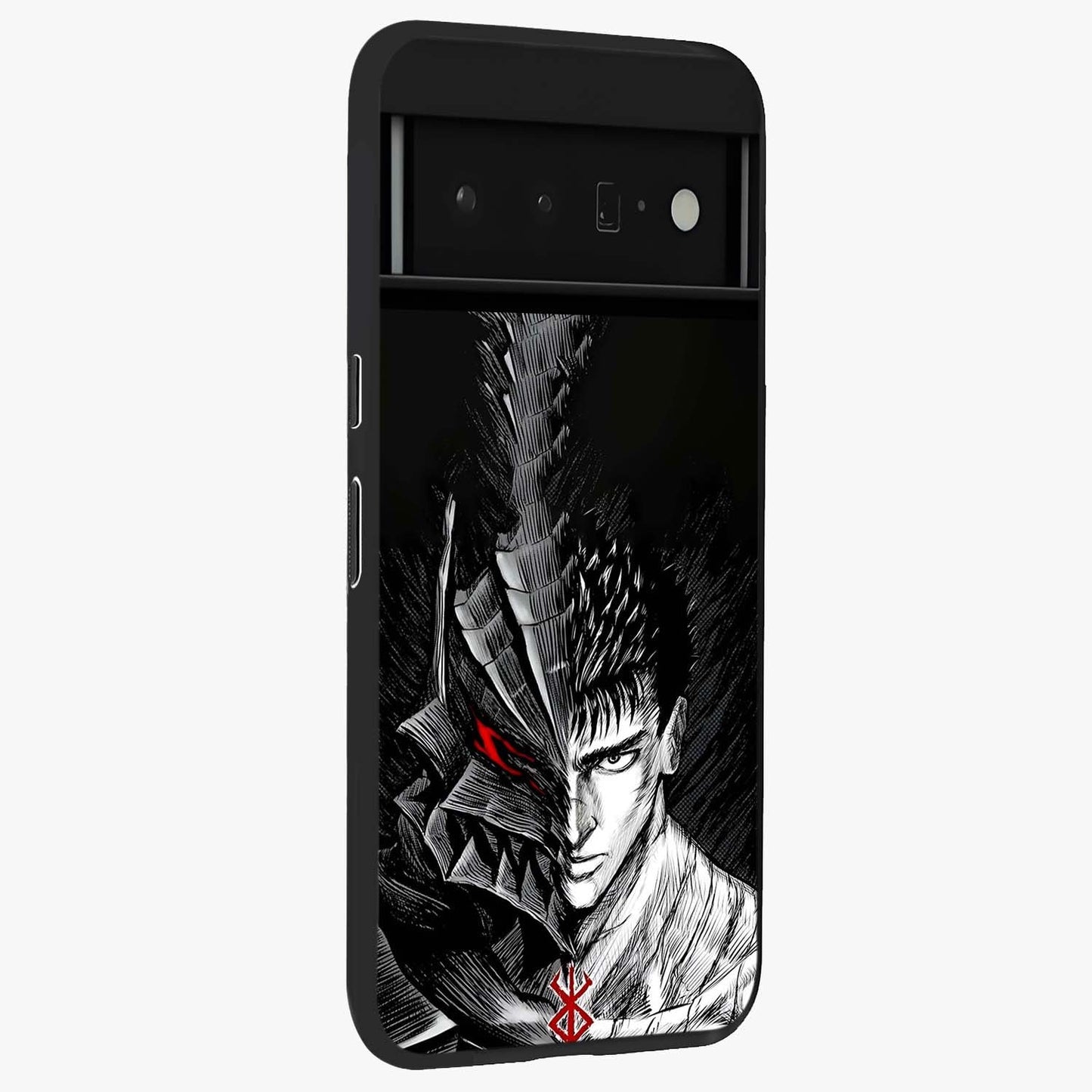 Berserker Blood Oath Glass Case upright view showcasing intense warrior aesthetic with dramatic artistic style.
