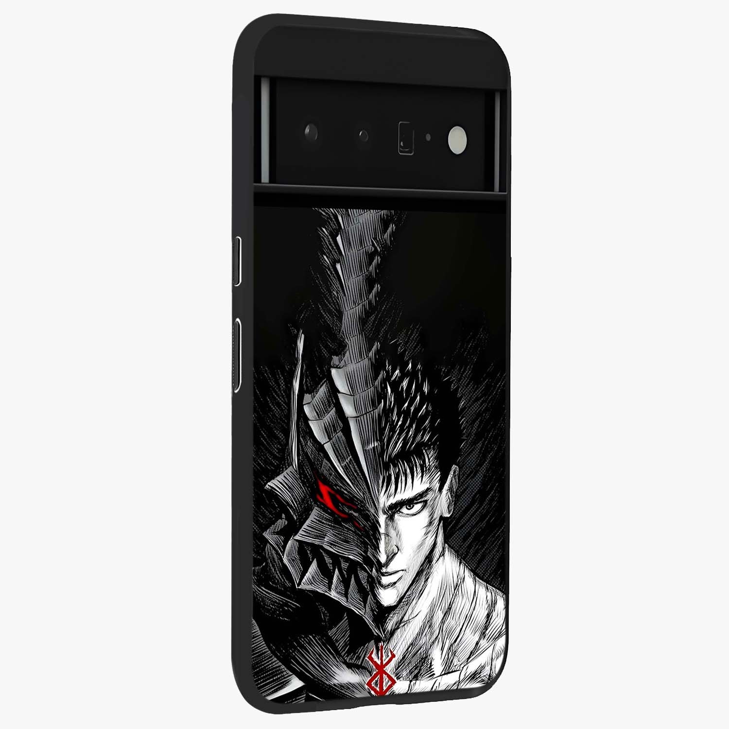 Berserker Blood Oath Glass Case upright view showcasing intense warrior aesthetic with dramatic artistic style.