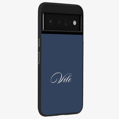 Blue Vintage Floral Pattern Glass Case displayed in angled mockup highlighting classic blue floral pattern and retro aesthetic design.