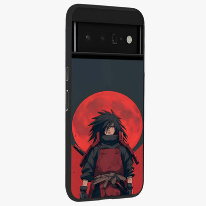 Crimson Moon Warlord Glass Case upright view showcasing powerful warlord artwork with dark celestial theme.