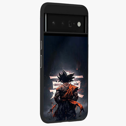 Dark Warrior In Rain Glass Case upright view showcasing powerful rainy battle scene with intense cinematic style.