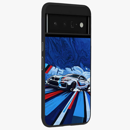 Drift Power Rush Glass Case upright view showcasing high speed racing artwork with bold automotive theme.