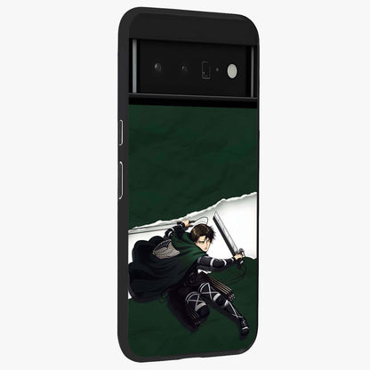Emerald War Vanguard Glass Case upright view showcasing dramatic warrior artwork with bold fantasy theme.