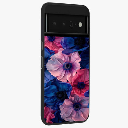 Flower Paper Art Pattern Glass Case upright view showcasing decorative paper floral artwork with creative craft style.
