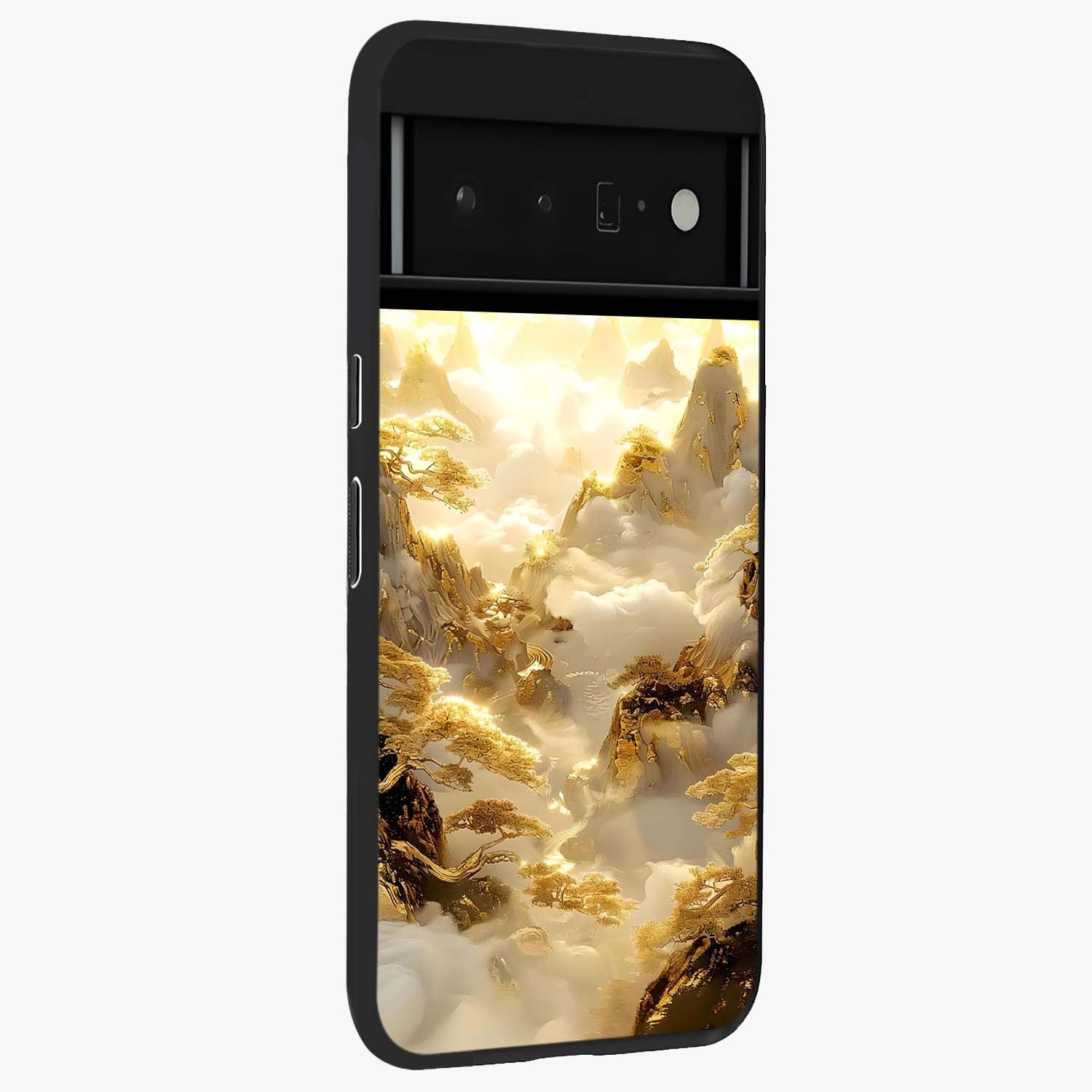 Gates Of Illumination Glass Case upright view showcasing glowing gateway artwork with mystical celestial theme.