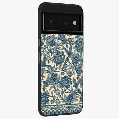 Heirloom Wild Bloom Glass Case upright view showcasing delicate wildflower artwork with timeless floral theme.