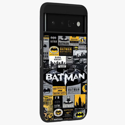 Knight Gotham Rise Glass Case upright view showcasing bold vigilante themed artwork with gothic city vibe.