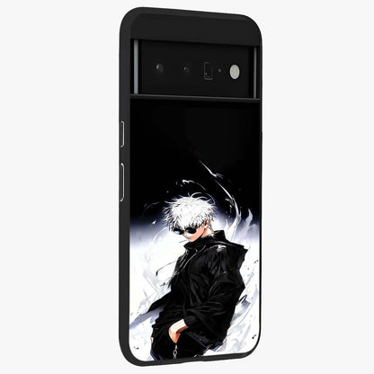 Limitless Shadow King Glass Case upright view showcasing bold shadow warrior artwork with epic fantasy theme.