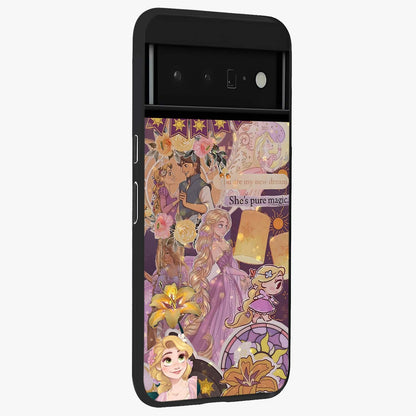 Magical Tangled Dream Glass Case upright view showcasing enchanting artistic artwork with dreamy fantasy theme.