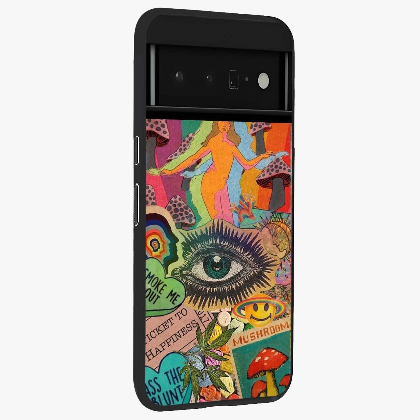 Mystic Eye Wonderland Glass Case upright view showcasing symbolic eye artwork with mysterious fantasy theme.