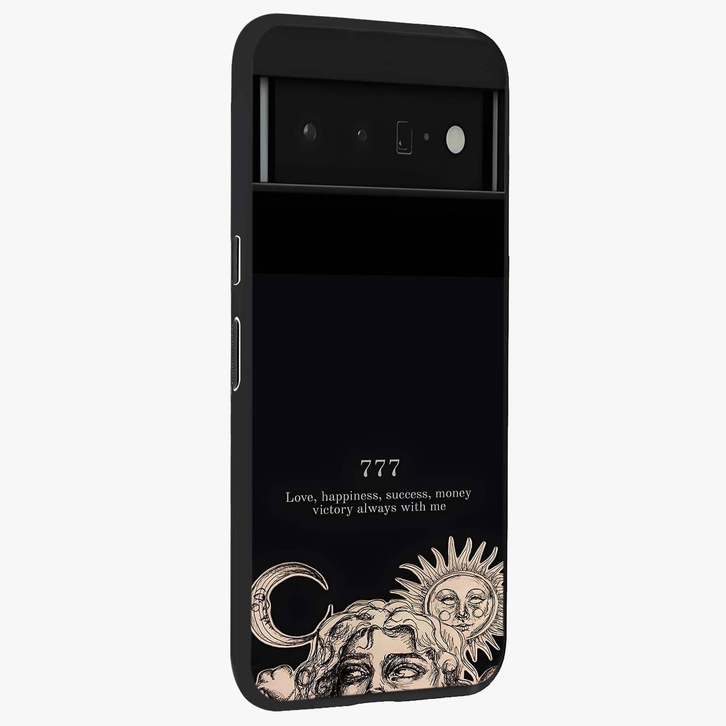 Mystic Victory Aura Glass Case upright view showcasing powerful victory themed artwork with spiritual energy vibe.