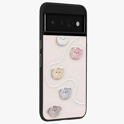 Puffy Face Parade Glass Case upright view showcasing adorable character artwork with cheerful animated theme.