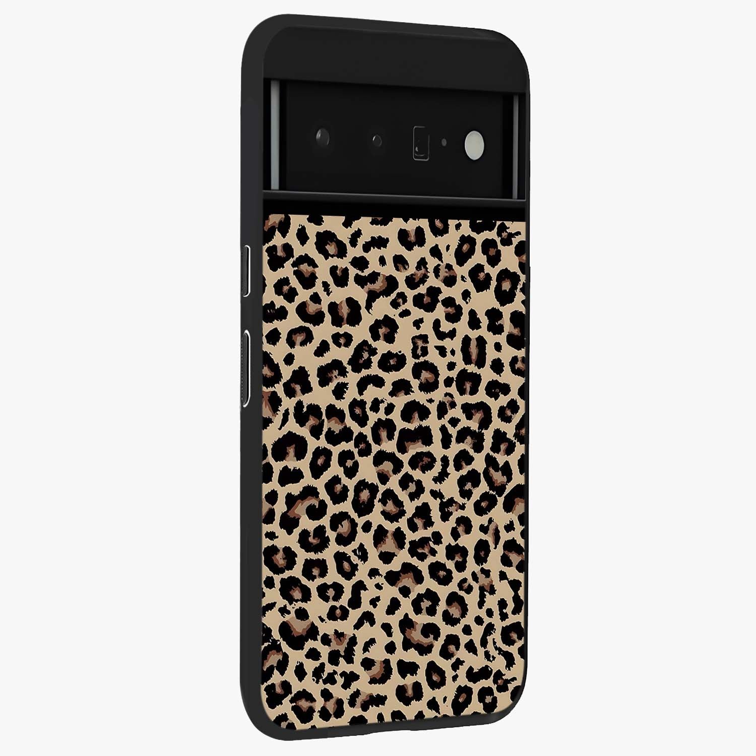 Savage Chic Pattern Glass Case upright view showcasing trendy decorative artwork with edgy fashion theme.