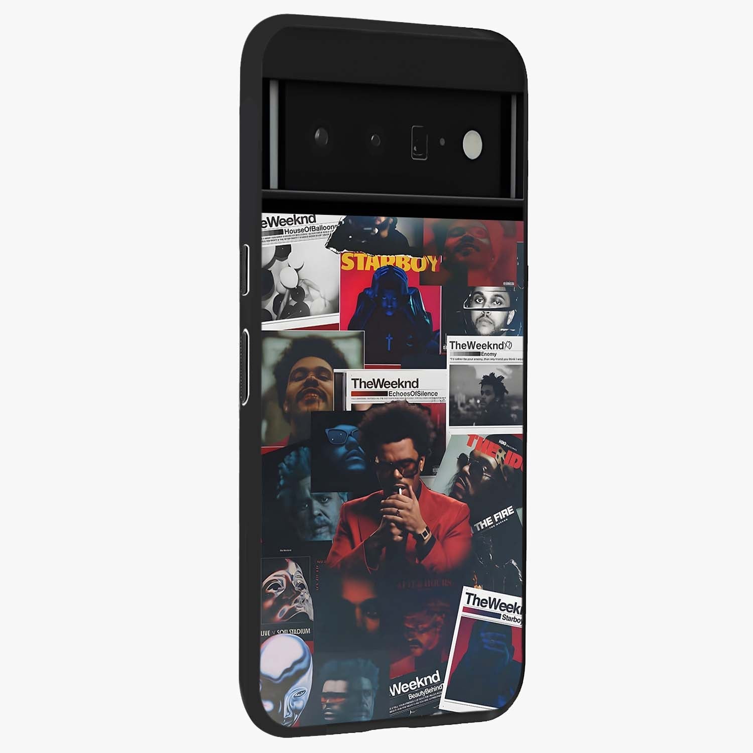 The Weeknd Glass Case upright view showcasing bold music themed artwork with contemporary artistic style.