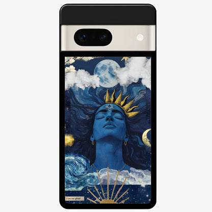 Aesthetic Lord Shiva Glass Case showing flat back view with divine Shiva artwork and glossy glass finish.