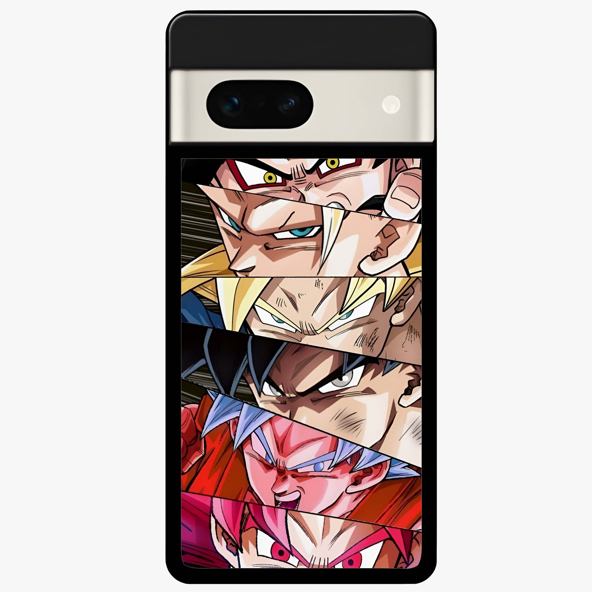Anime Character Glass Case showing flat back view with vibrant anime artwork and glossy glass finish.