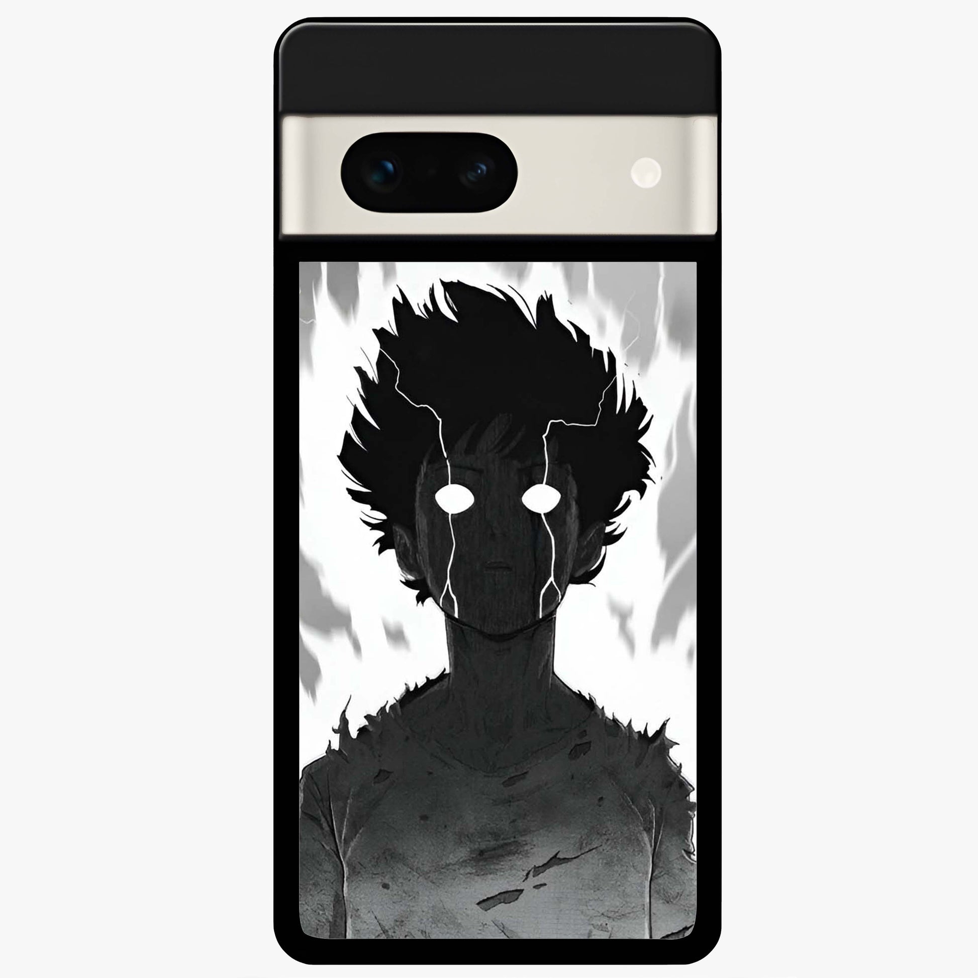 Awakened Inner Rage Glass Case showing flat back view with intense artistic artwork and glossy glass finish.
