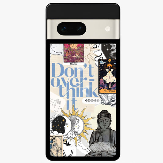Ethereal Thoughts Glass Case showing flat back view with dreamy artistic artwork and glossy glass finish.