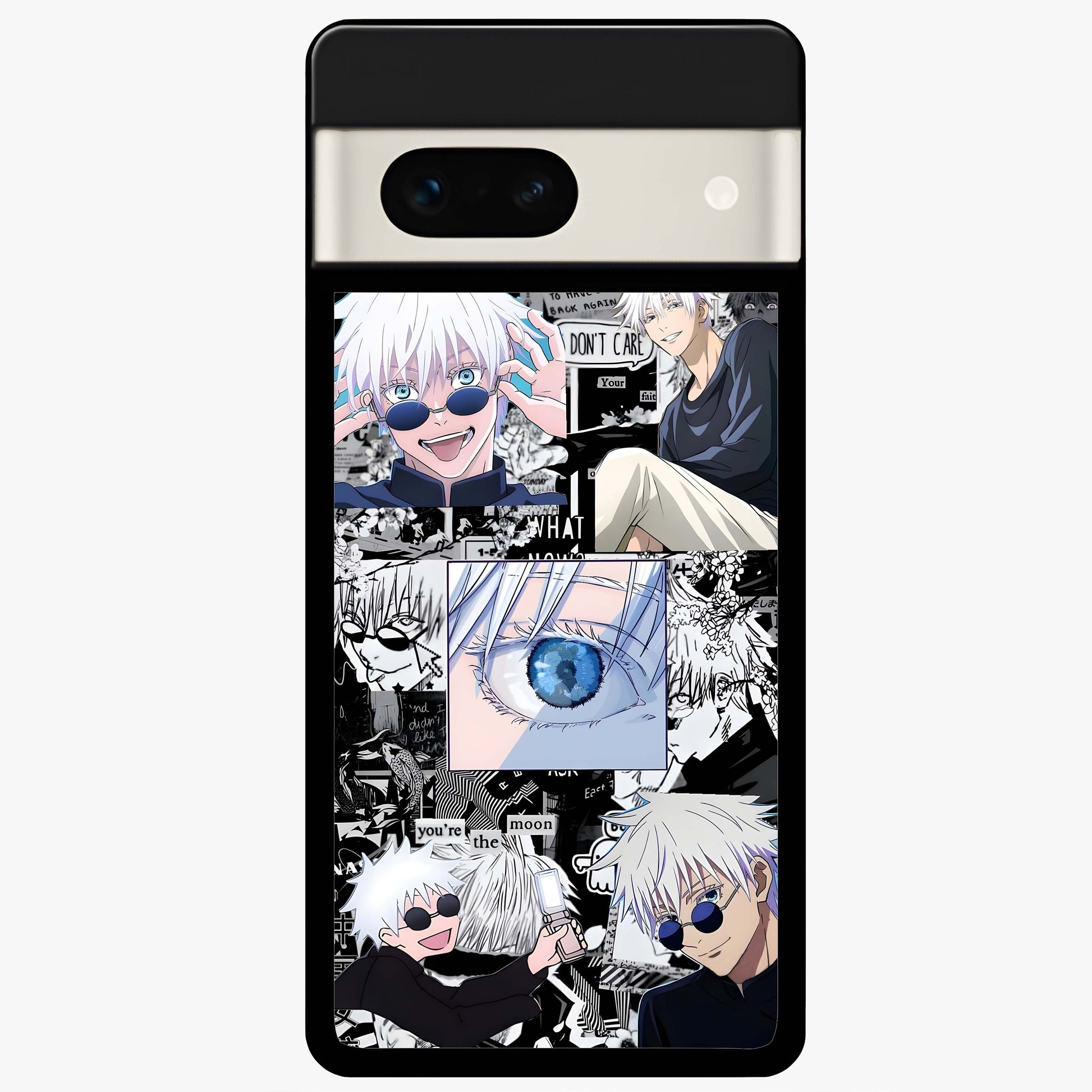 Infinity Sorcerer Chaos Glass Case showing flat back view with mystical sorcerer themed artwork and glossy glass finish.