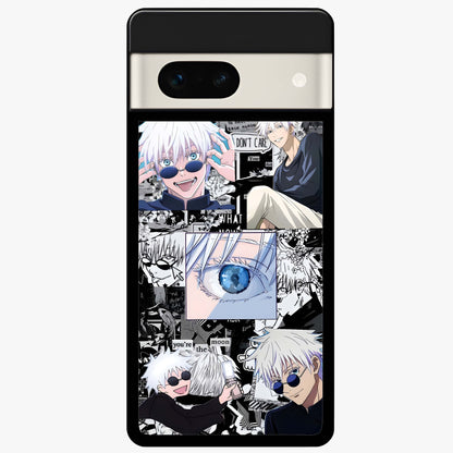 Infinity Sorcerer Chaos Glass Case showing flat back view with mystical sorcerer themed artwork and glossy glass finish.