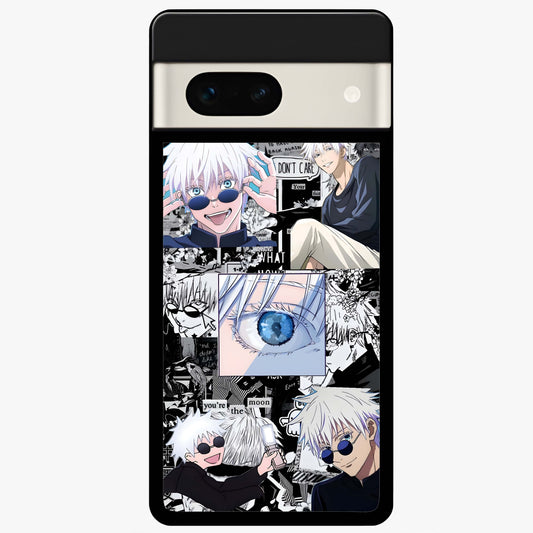 Infinity Sorcerer Chaos Glass Case showing flat back view with mystical sorcerer themed artwork and glossy glass finish.