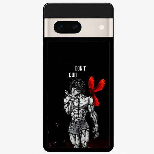 Rise Beyond Limits Glass Case showing flat back view with motivational typography artwork and glossy glass finish.
