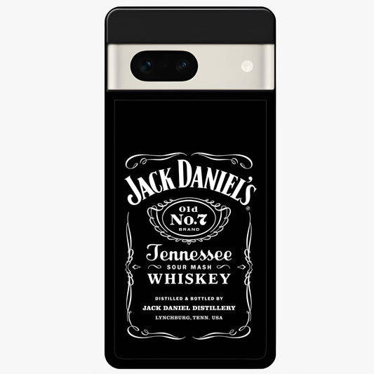 Vintage Whiskey Heritage Glass Case showing flat back view with classic whiskey inspired artwork and glossy glass finish.