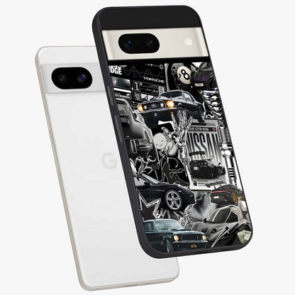 Aesthetic Dark Love Glass Case displayed in angled mockup highlighting moody aesthetic design and bold love theme.