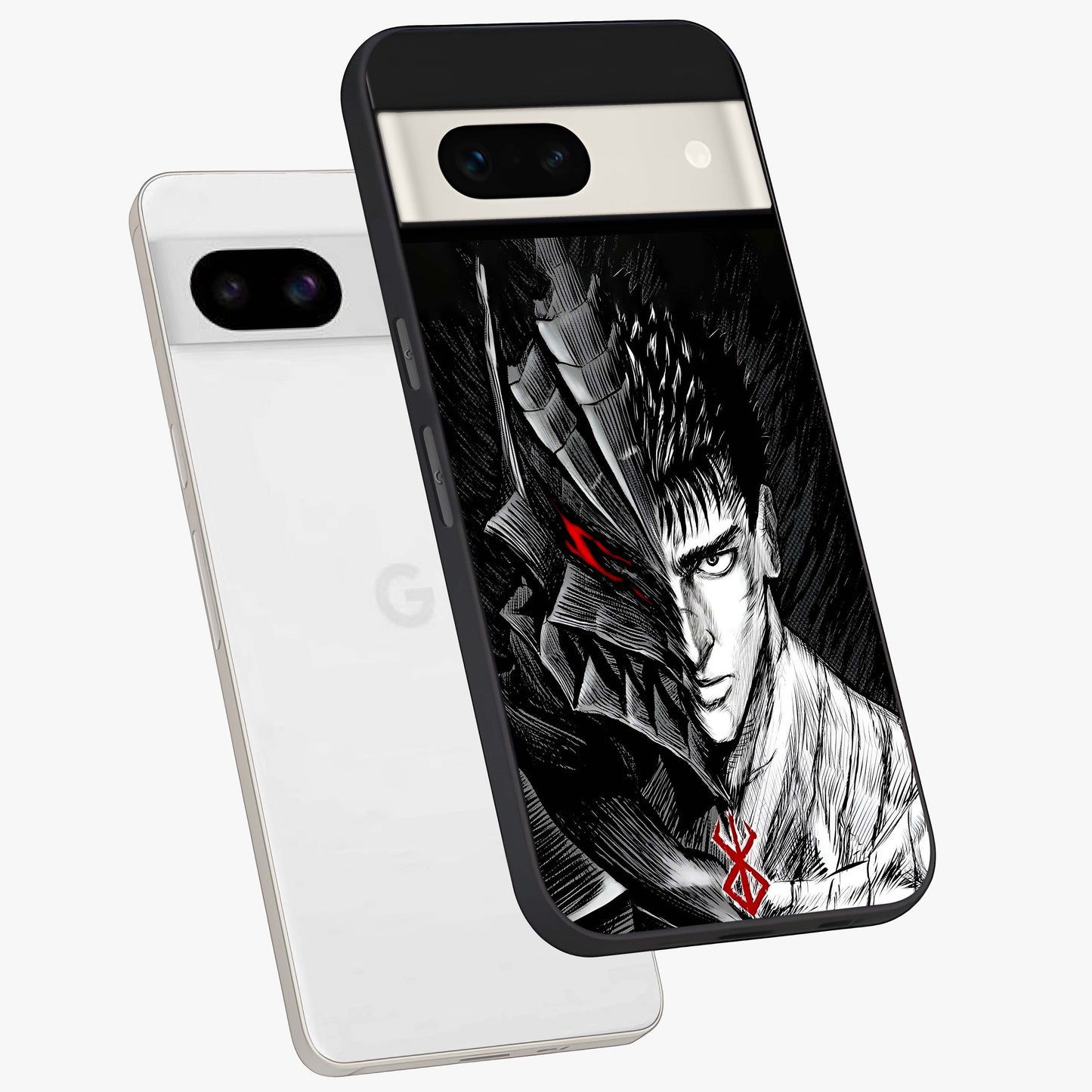 Berserker Blood Oath Glass Case displayed in angled mockup highlighting dark fantasy graphic design and powerful theme.