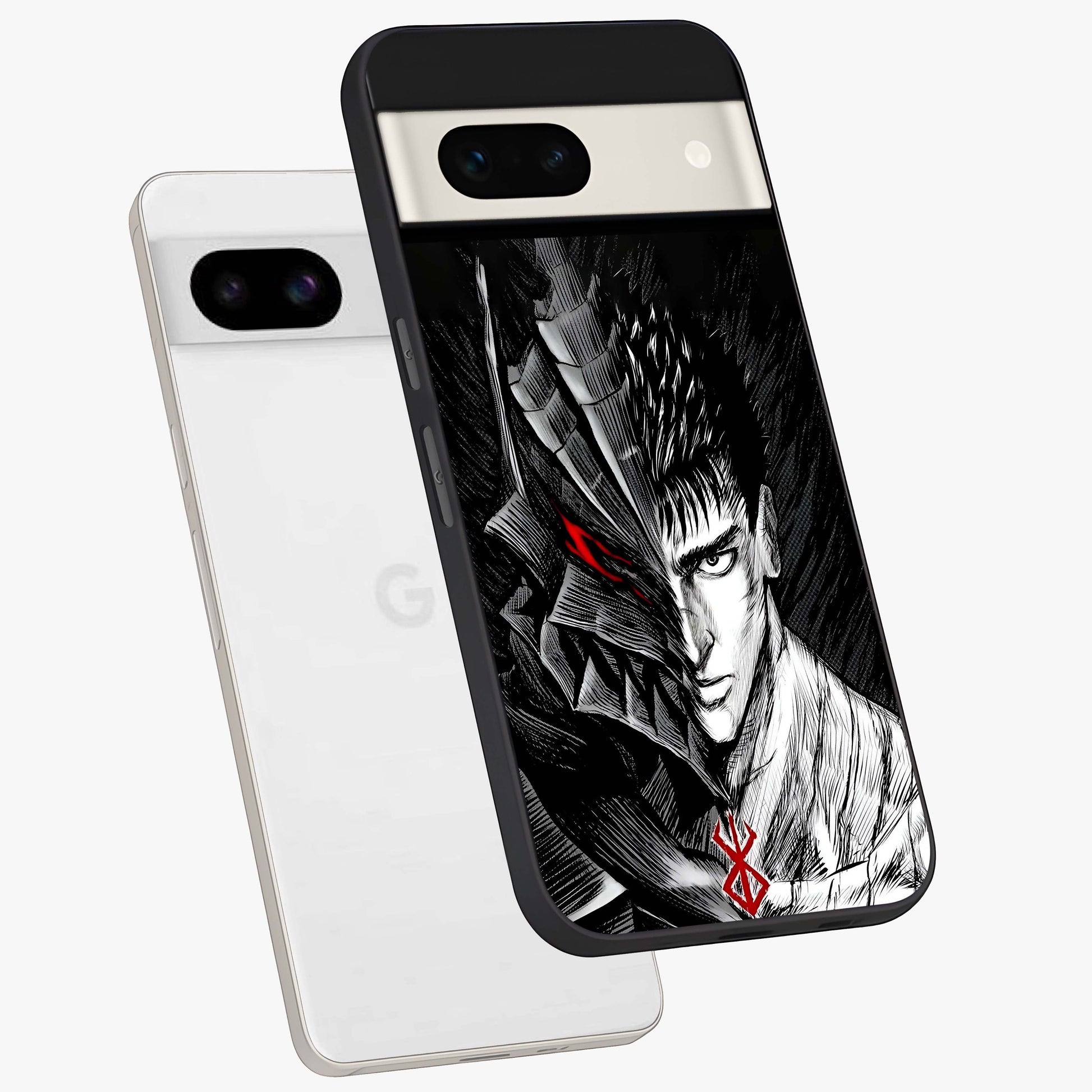 Berserker Blood Oath Glass Case displayed in angled mockup highlighting dark fantasy graphic design and powerful theme.