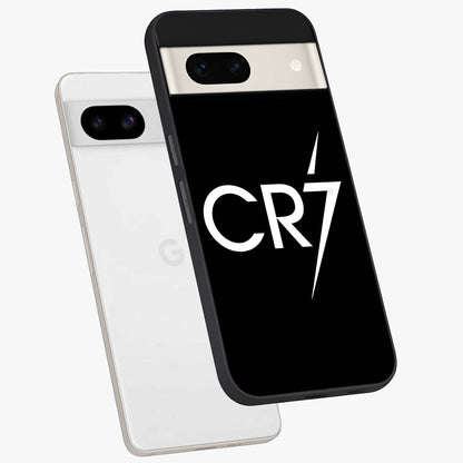 Cr7 Elite Strike Glass Case displayed in angled mockup highlighting powerful sports graphic with bold athletic theme.