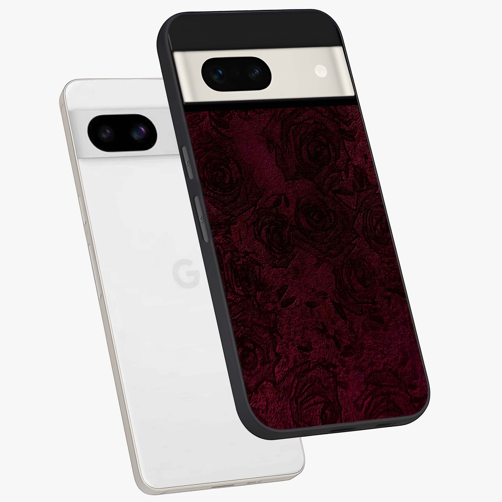 Crimson Fade Flow Glass Case displayed in angled mockup highlighting smooth gradient design with modern aesthetic style.