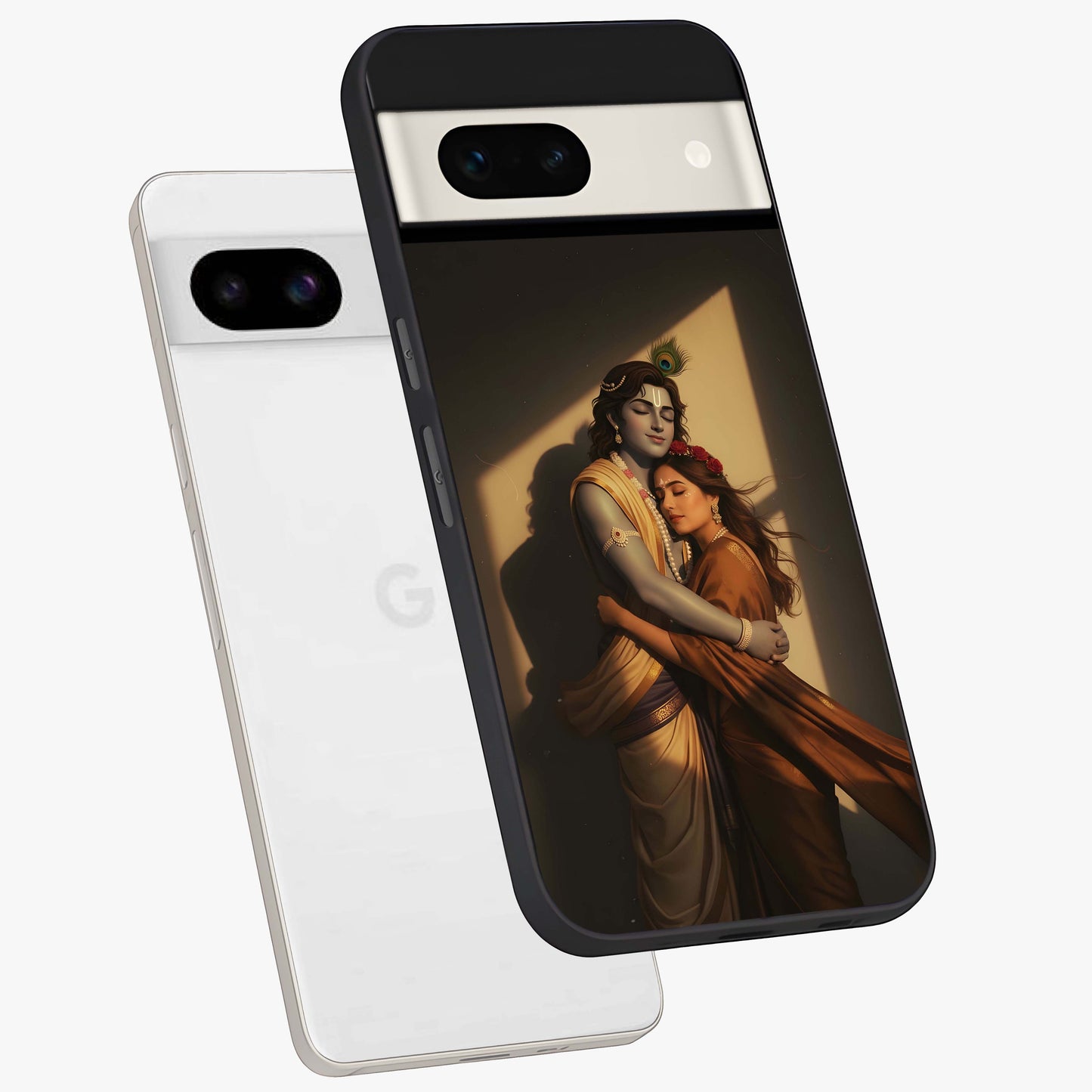 Divine Eternal Love Glass Case displayed in angled mockup highlighting elegant divine inspired design with peaceful aesthetic.