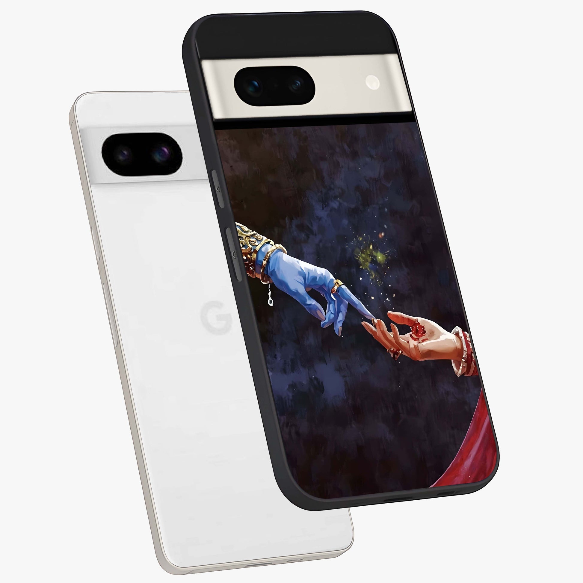 Divine Touch Eternal Glass Case displayed in angled mockup highlighting elegant divine inspired design with calm aesthetic style.