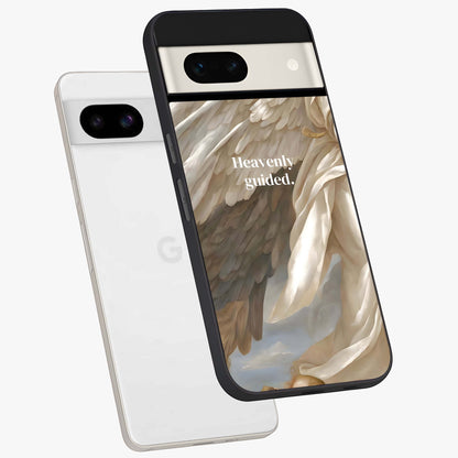 Divine Winged Grace Glass Case displayed in angled mockup highlighting graceful wing design with divine aesthetic style.