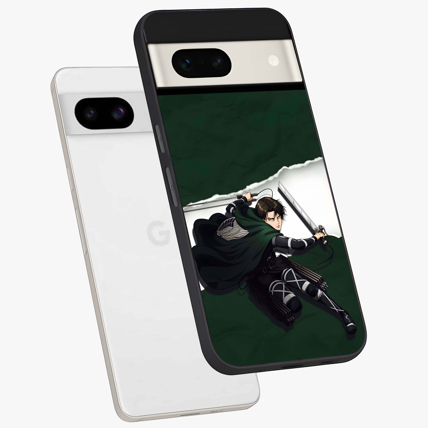 Emerald War Vanguard Glass Case displayed in angled mockup highlighting intense battle inspired design with emerald tone aesthetic.