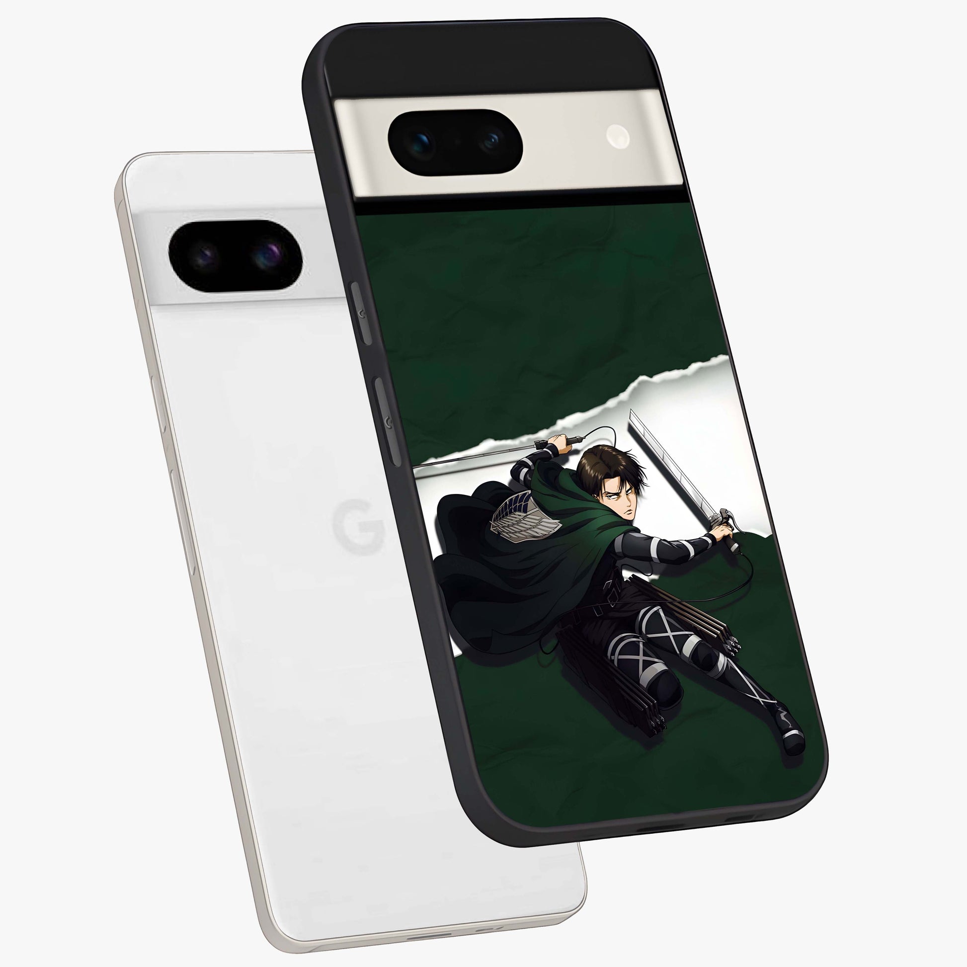 Emerald War Vanguard Glass Case displayed in angled mockup highlighting intense battle inspired design with emerald tone aesthetic.