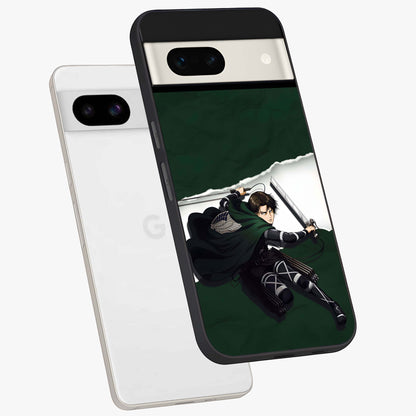 Emerald War Vanguard Glass Case displayed in angled mockup highlighting intense battle inspired design with emerald tone aesthetic.