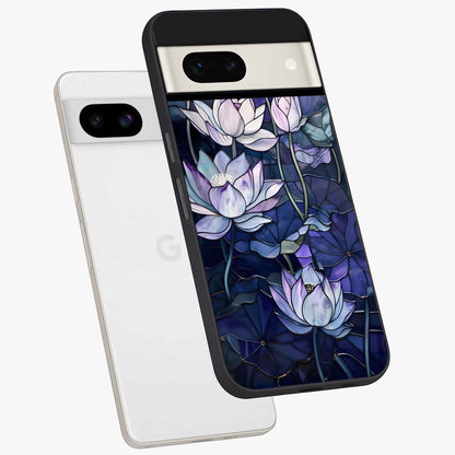 Gloss Petal Rush Glass Case displayed in angled mockup highlighting vibrant petal design with elegant floral aesthetic.