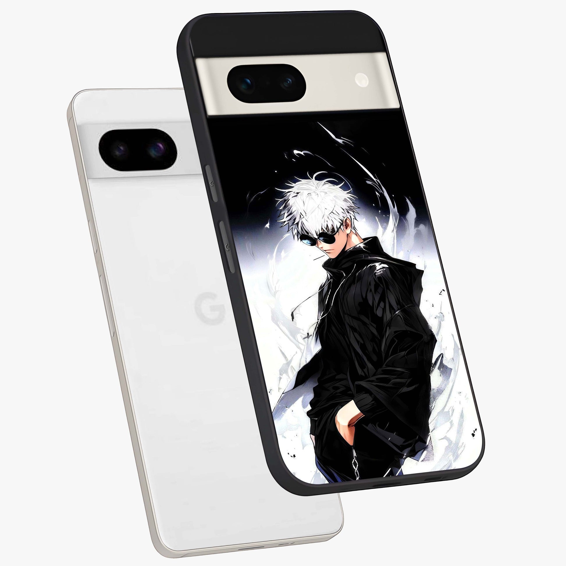 Limitless Shadow King Glass Case displayed in angled mockup highlighting dramatic dark hero design with intense aesthetic.