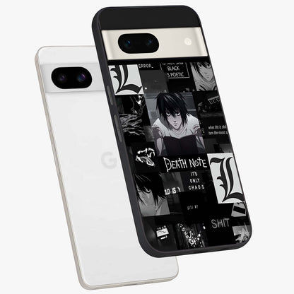 Midnight Chaos Mind Glass Case displayed in angled mockup highlighting chaotic artistic design with dramatic midnight aesthetic.