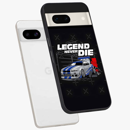 Midnight Racing Legacy Glass Case displayed in angled mockup highlighting dynamic automotive design with bold midnight aesthetic.