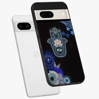 Mystic Hand Aura Glass Case displayed in angled mockup highlighting magical aura design with spiritual aesthetic style.
