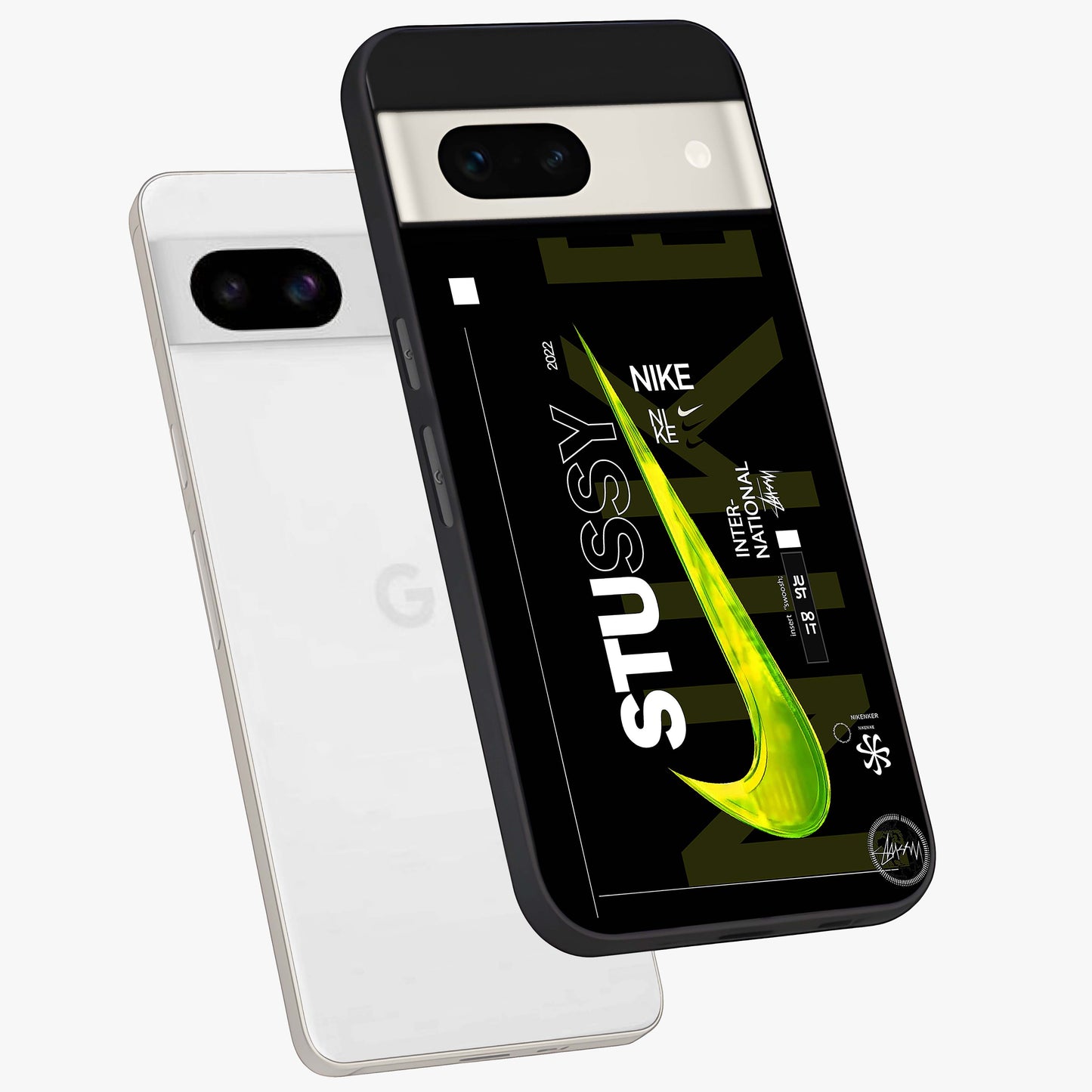 Neon Street Edition Glass Case displayed in angled mockup highlighting vibrant urban design with bold street aesthetic.