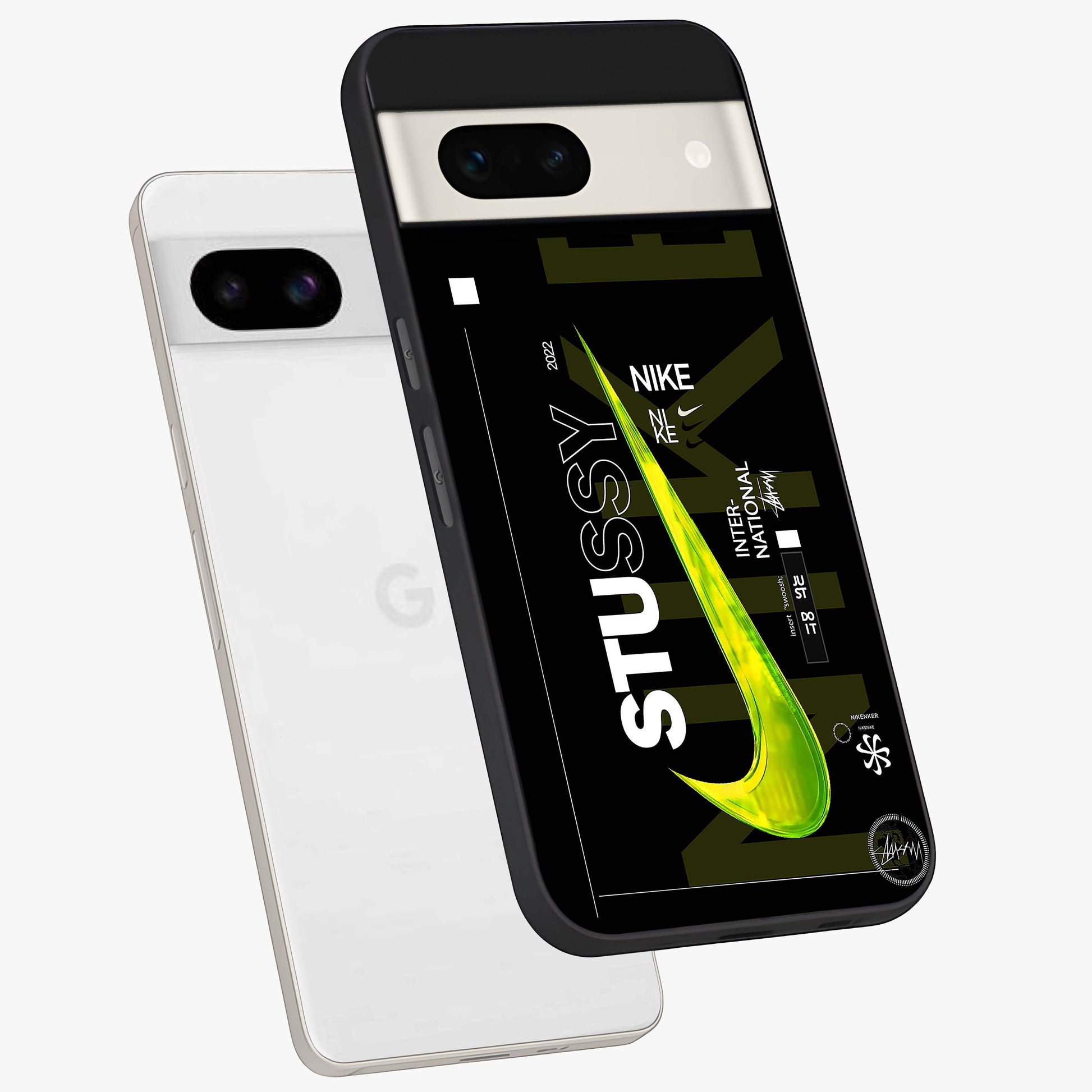 Neon Street Edition Glass Case displayed in angled mockup highlighting vibrant urban design with bold street aesthetic.