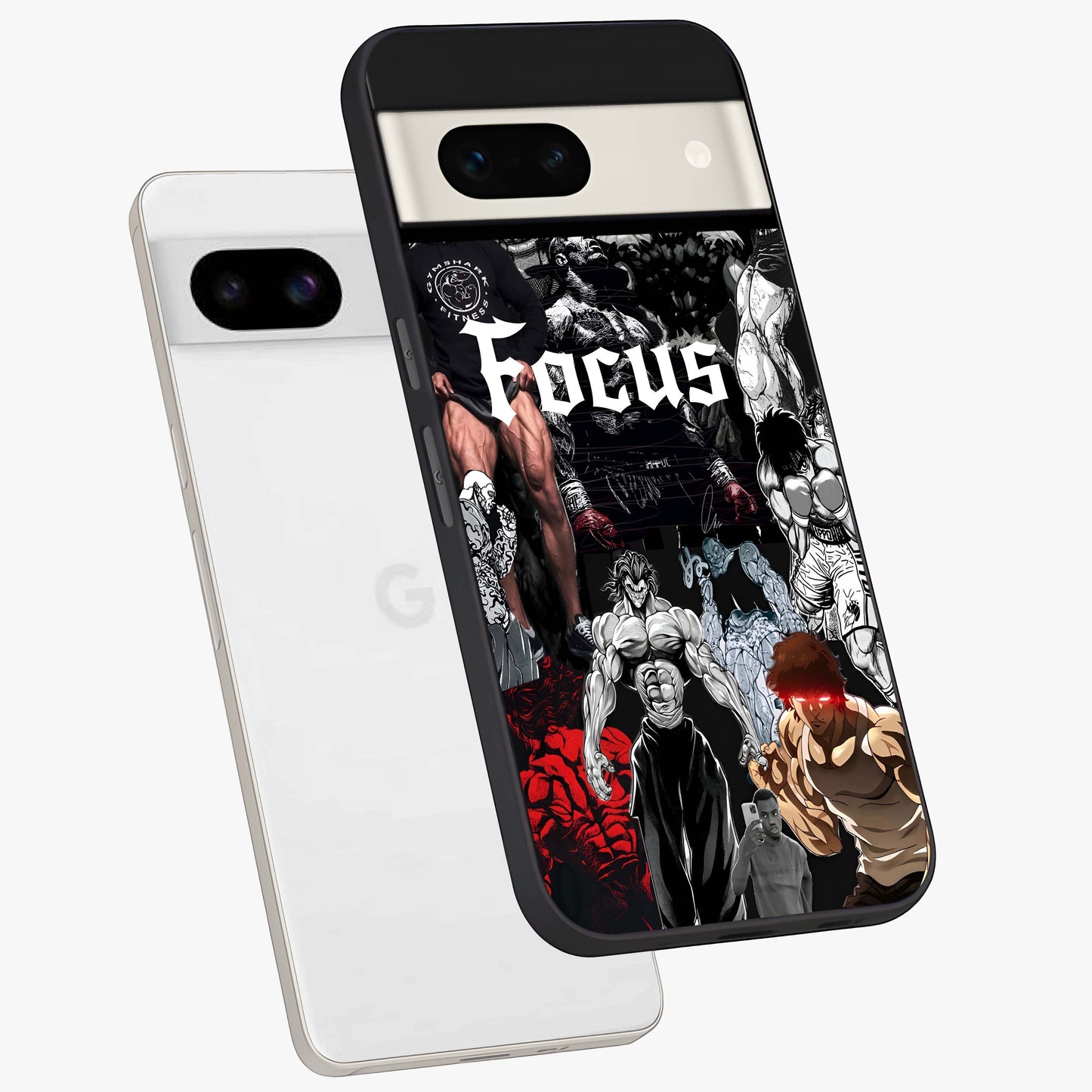 Relentless Power Focus Glass Case displayed in angled mockup highlighting bold statement design with modern aesthetic style.