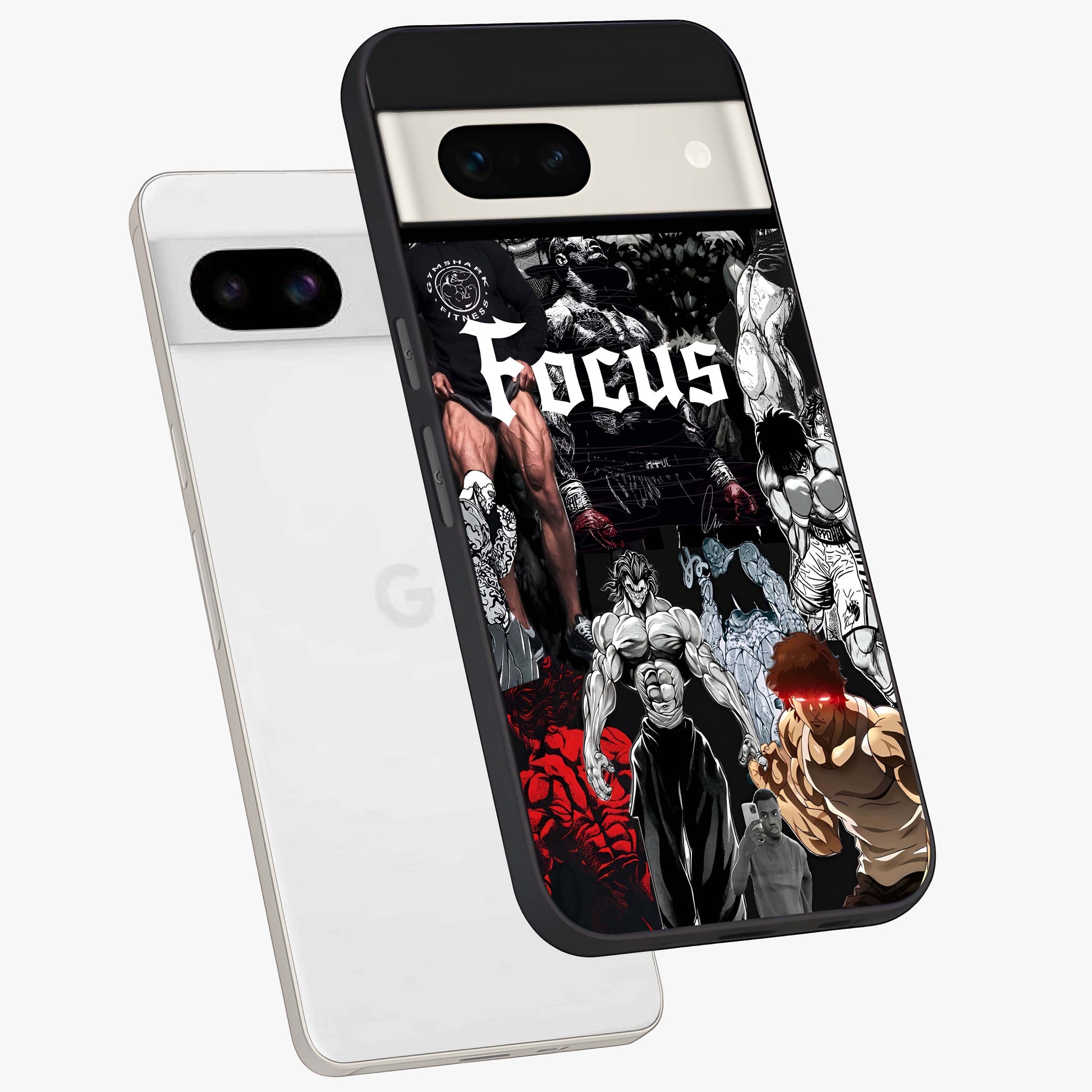 Relentless Power Focus Glass Case displayed in angled mockup highlighting bold statement design with modern aesthetic style.